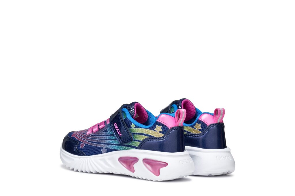 Geox Geox J Assister Girl J56E9B Blue / Multicolour Girls Trainer BLUE/MULTICOLOR Girls