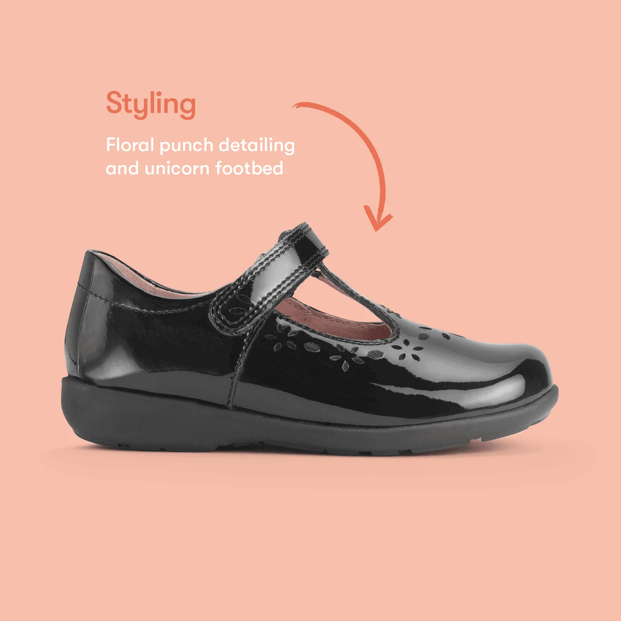 Start-Rite Start-Rite Charlotte 1791_3 Black Patent School Shoes Black Girls