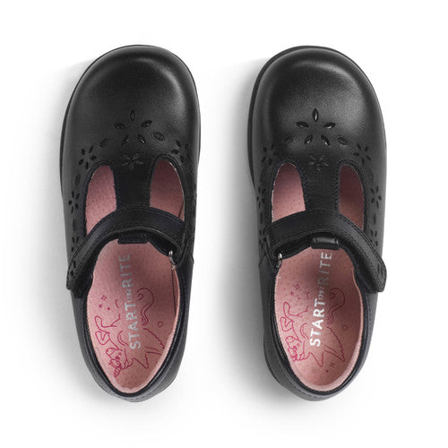 Start-Rite Start-Rite Charlotte 1791_7 Black Leather School Shoes Black Girls