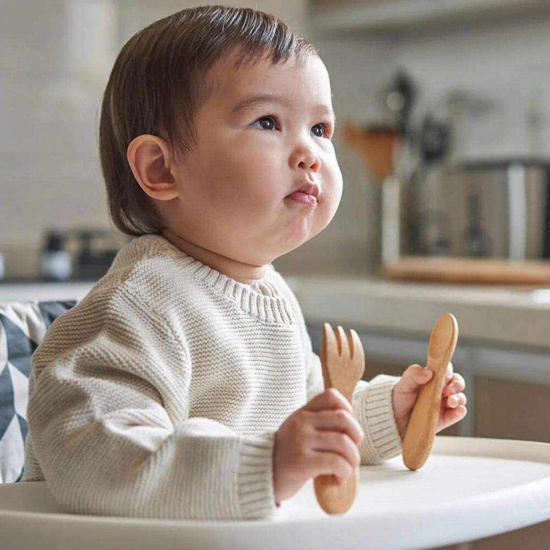SHUSCAPE Bambu Baby Fork & Spoon Set 12m+