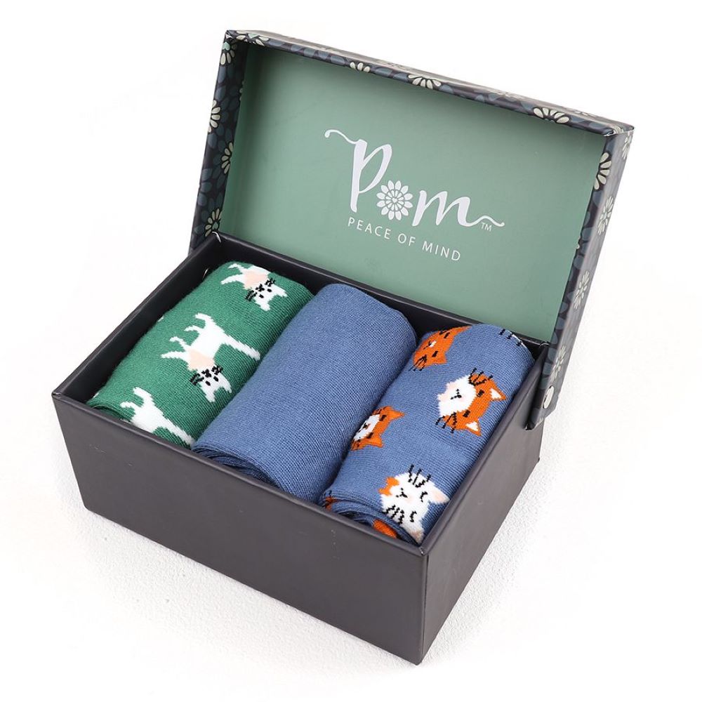 Pom Cat Theme Triple Sock Gift Box 20172