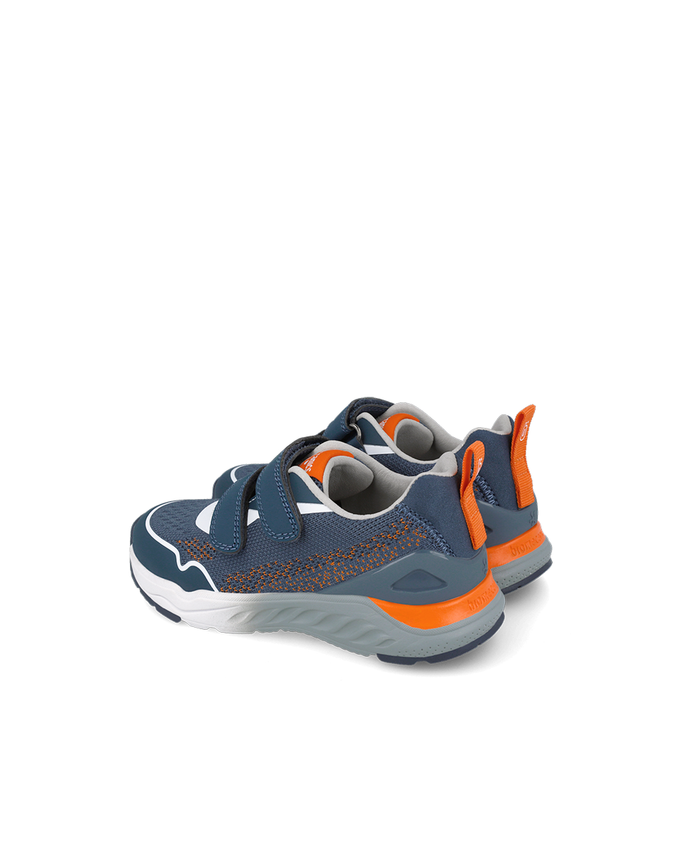 Biomechanics Biomecanics Double Velcro Navy & Orange Trainer Boys