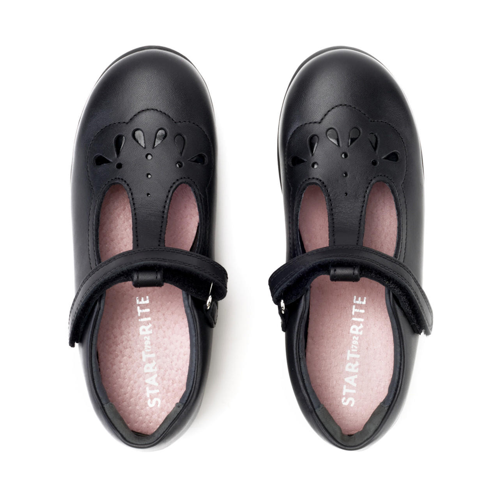 Start-Rite Start-Rite Poppy 2747_7 Girls Black Leather School Shoe Black Girls