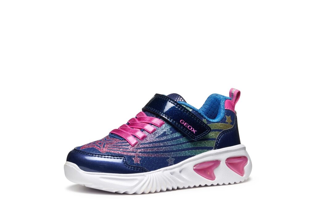 Geox Geox J Assister Girl J56E9B Blue / Multicolour Girls Trainer BLUE/MULTICOLOR Girls