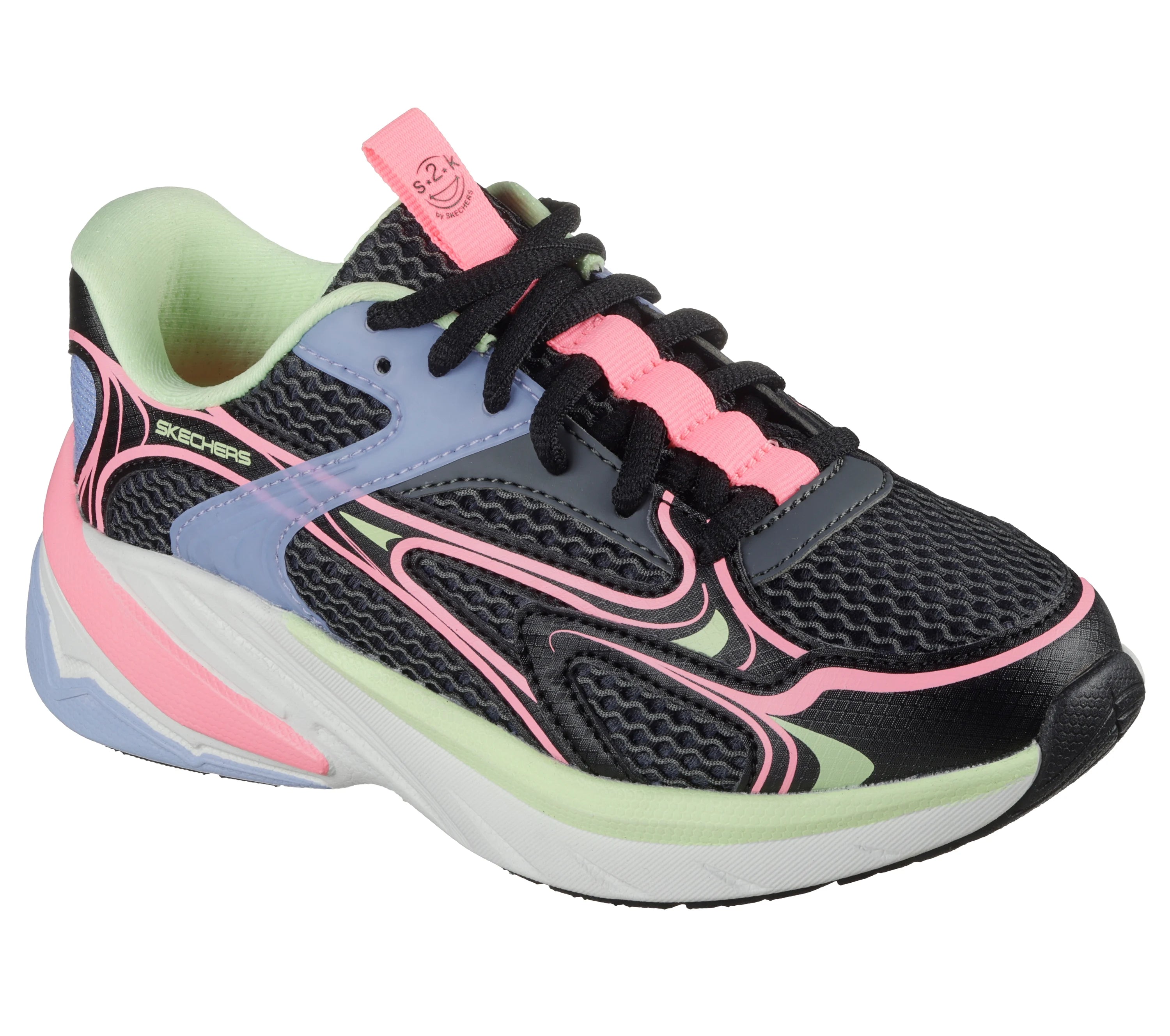 Skechers Skechers S2K 303697L BKMT BLACK/MULTI Girls Trainer BKMT Girls