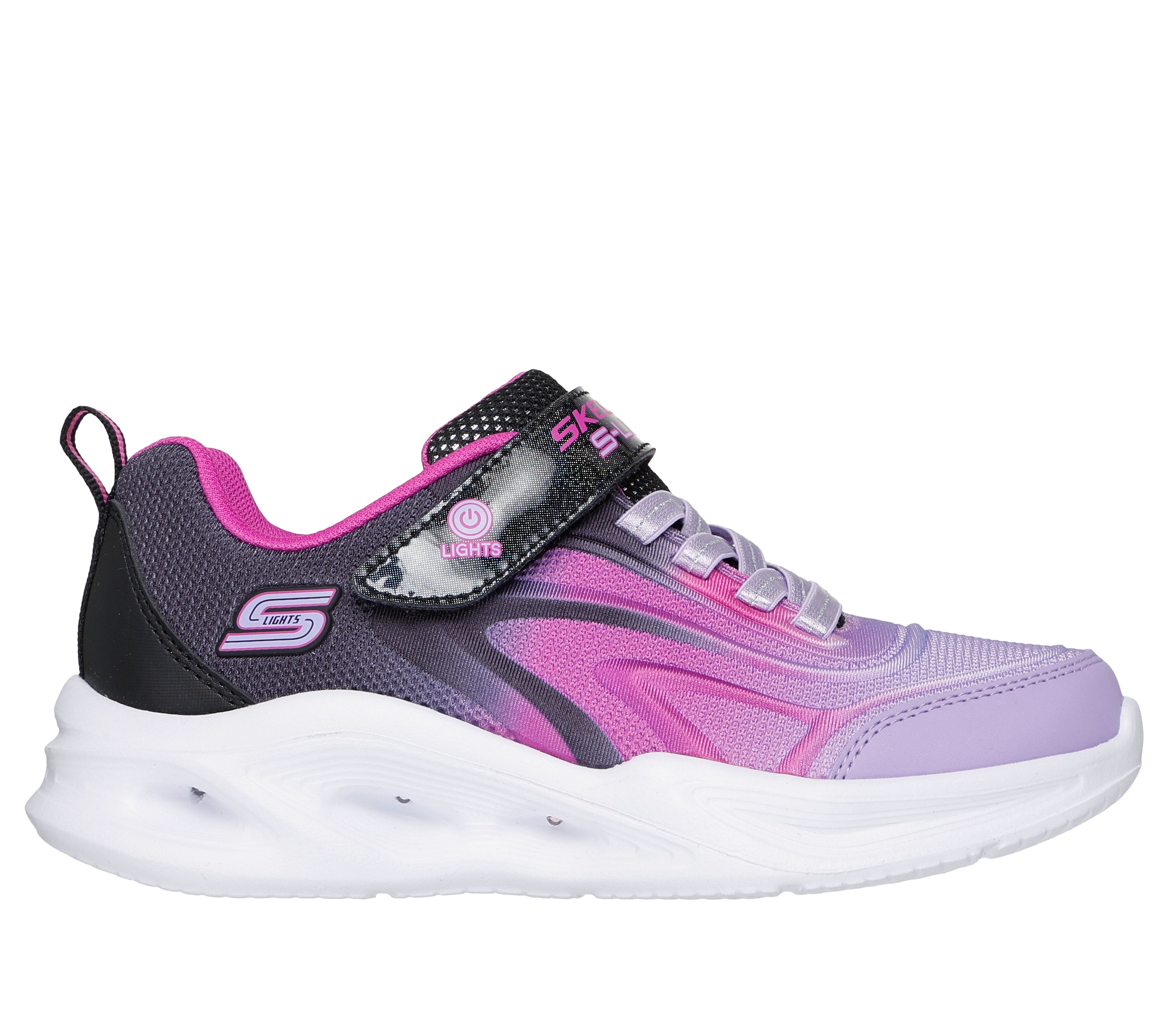 Skechers Skechers Sola Glow Colour Bright 303713L Girls Multi Lights Trainer BKMT Girls