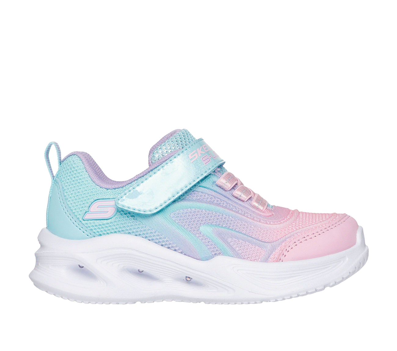 Skechers Skechers Sola Glow Clolour Breeze 303713N Girls Lights Trainer AQMT Girls