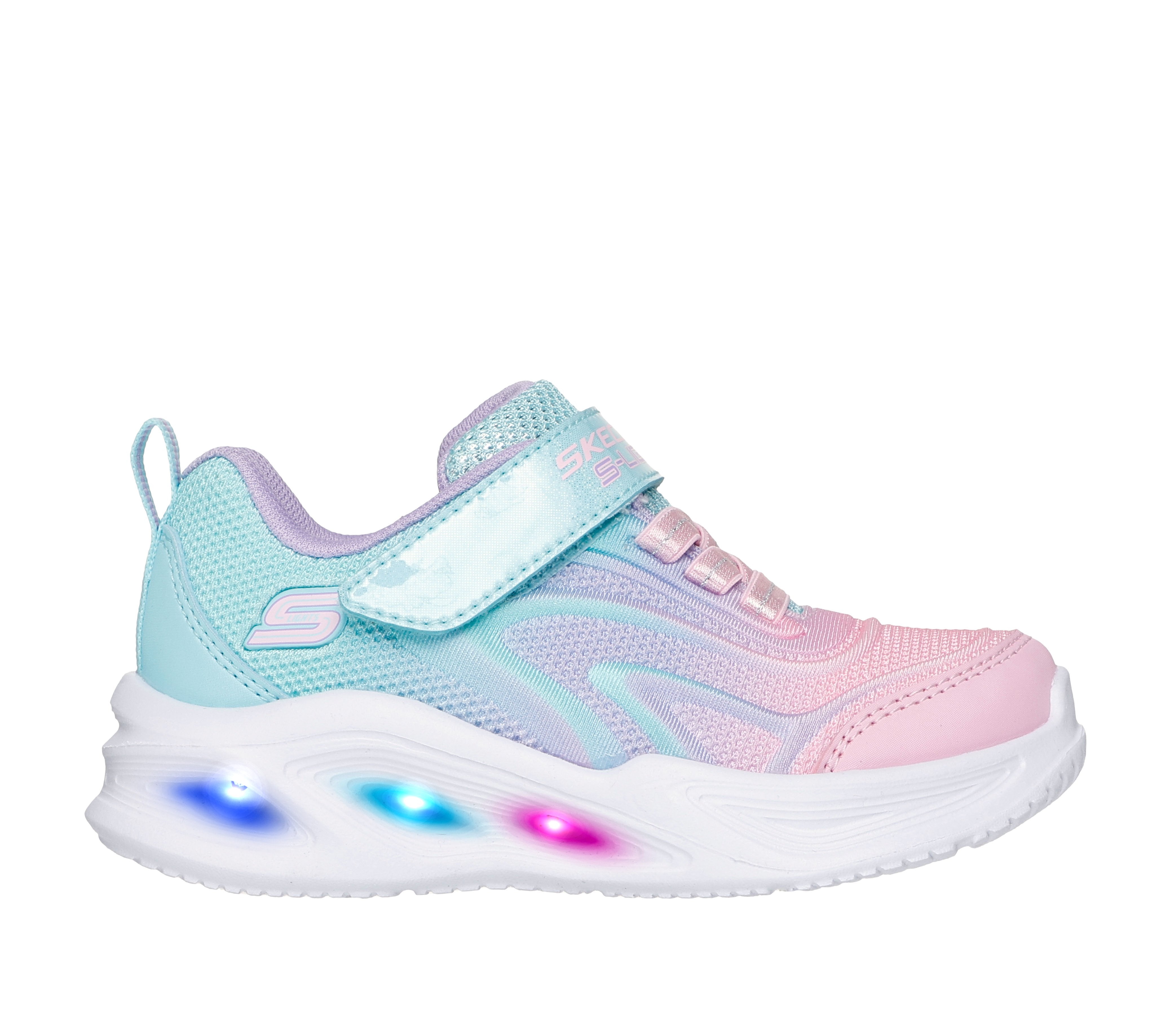 Skechers Skechers Sola Glow Clolour Breeze 303713N Girls Lights Trainer AQMT Girls