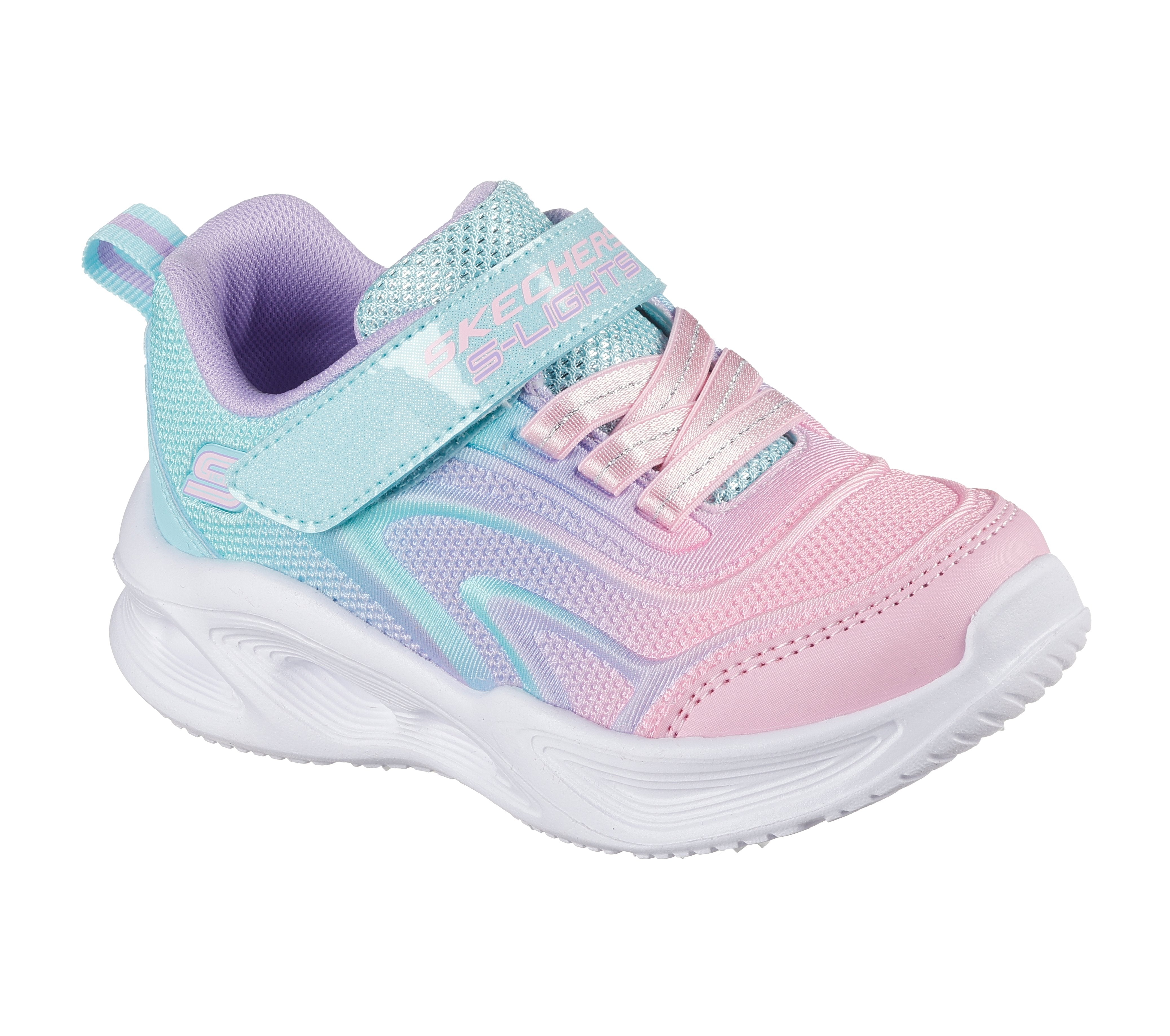 Skechers Skechers Sola Glow Clolour Breeze 303713N Girls Lights Trainer AQMT Girls