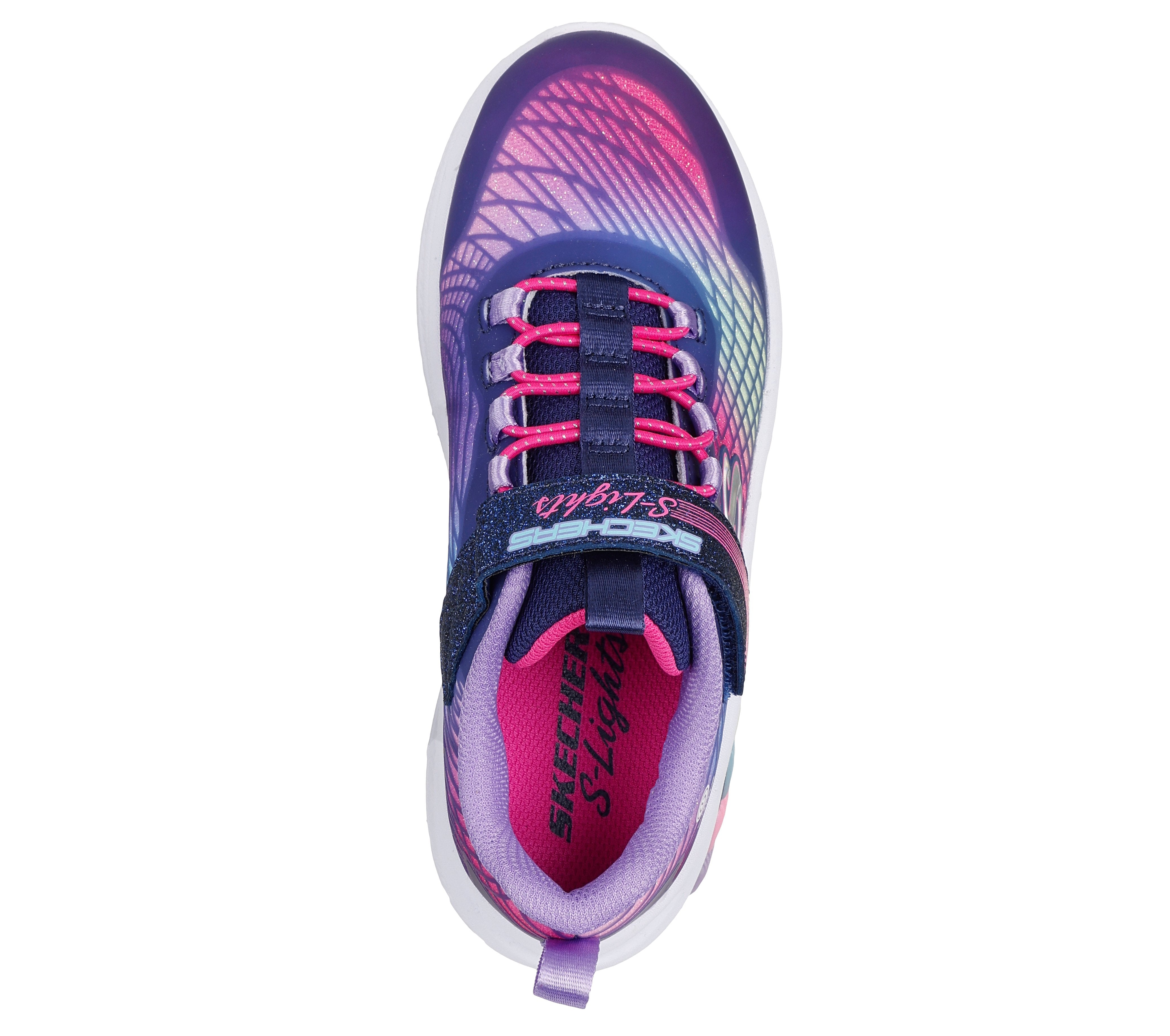 Skechers Skechers Rainbow Cruisers Reflection 303722L Girls Navy Lights Trainer NVMT Girls