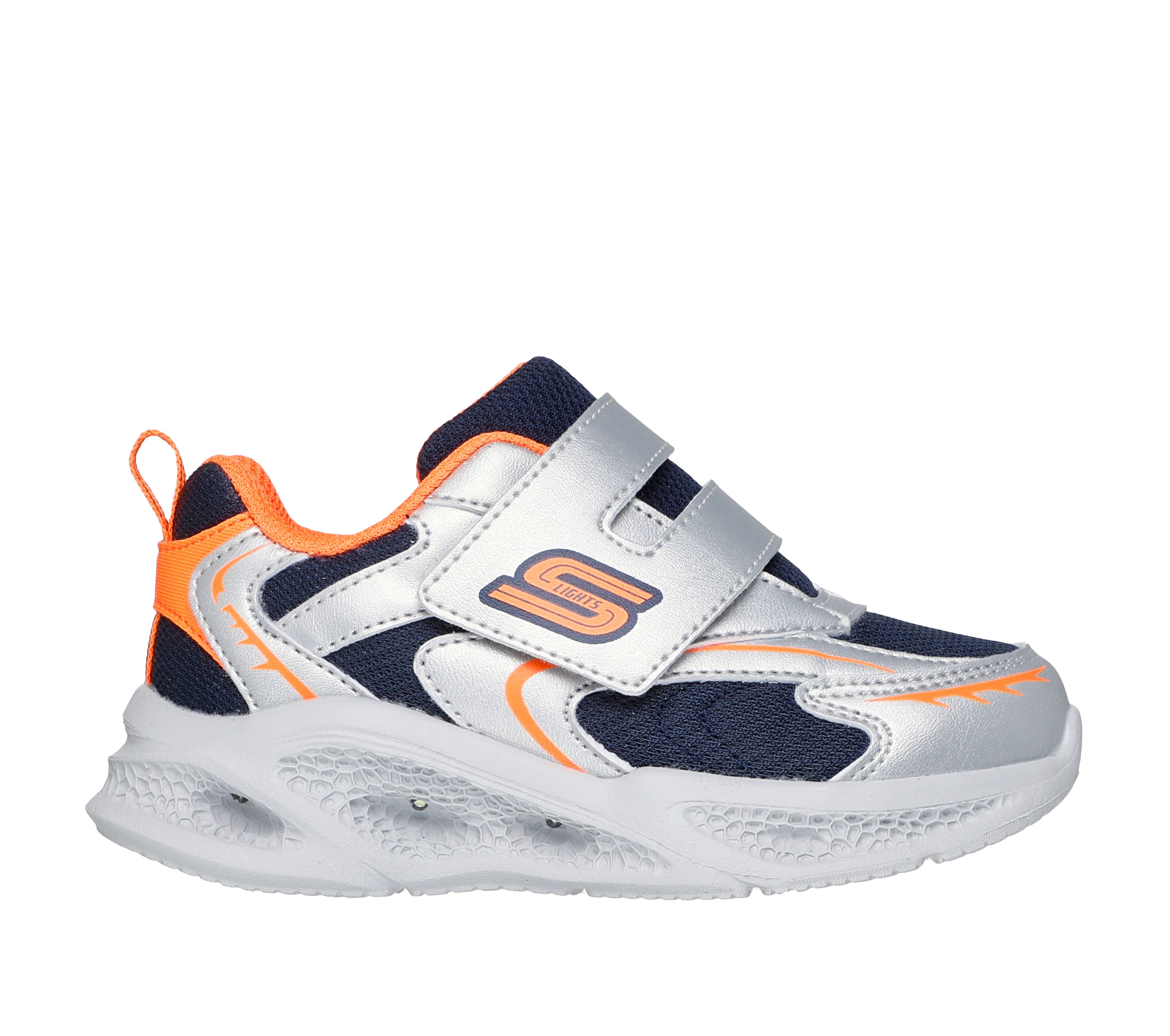 Skechers Skechers Meteor Lights 401498N Boys Silver Trainer SLOR Boys