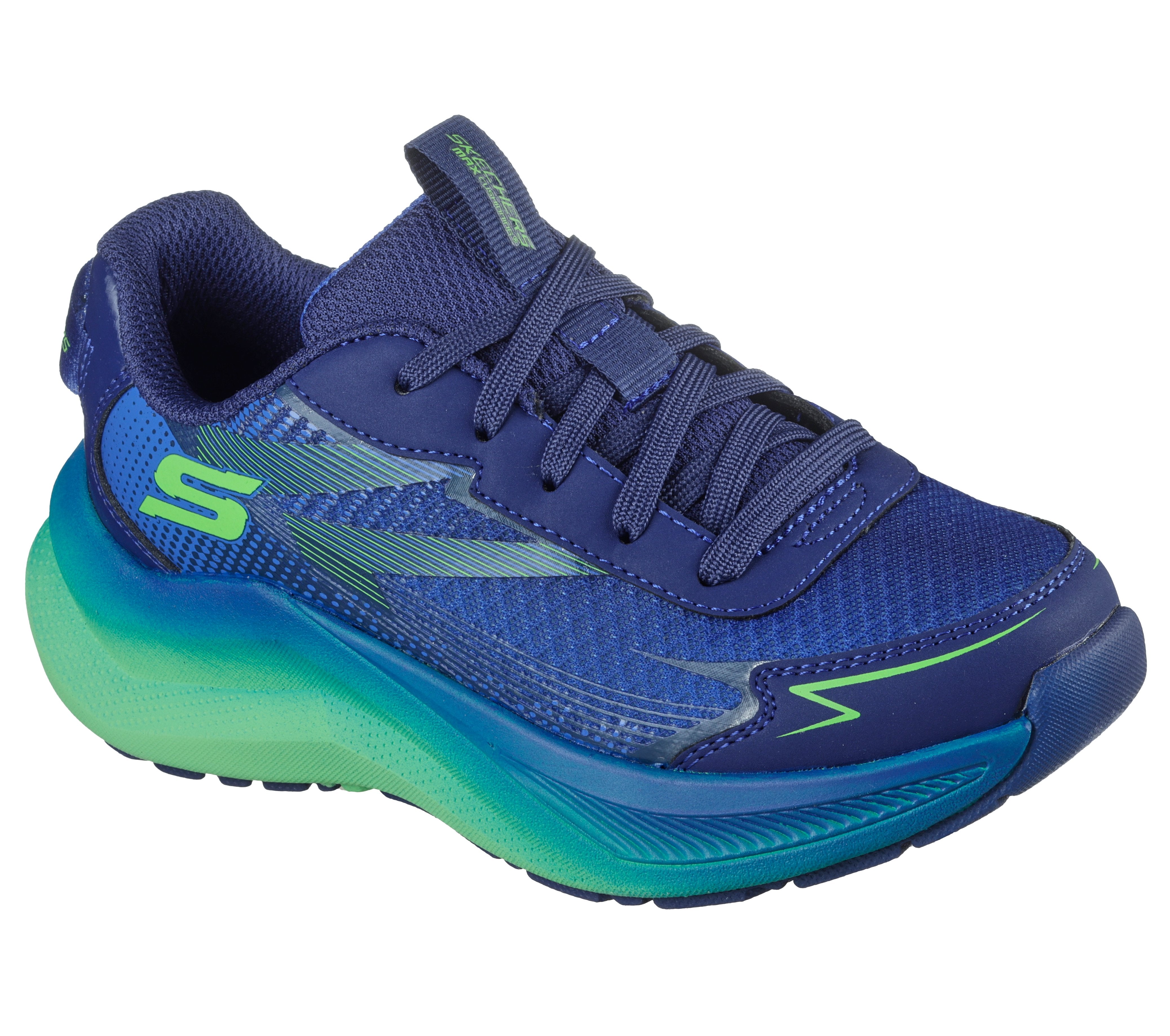 Skechers Skechers Max Cushioning Ascent 404023L Boys Navy / Lime Trainer NVLM Boys