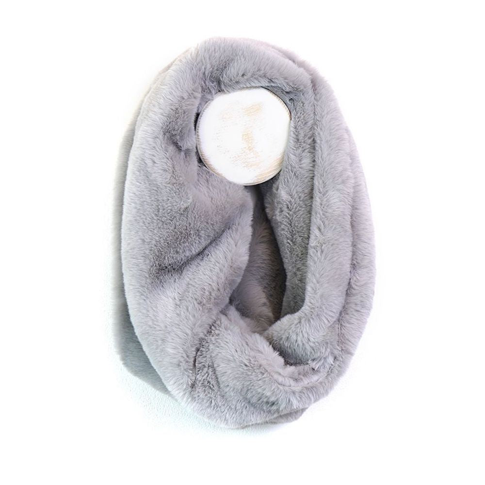 Pom Faux Fur Twist Snood