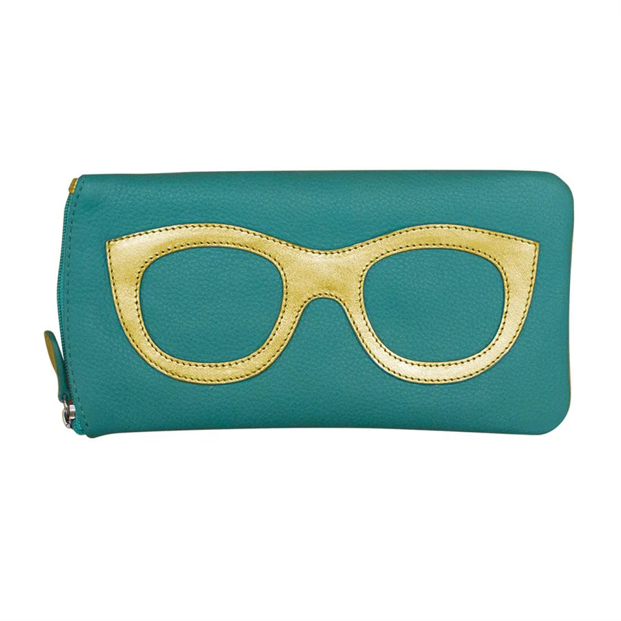 Jewn AP642 Leather Glasses Case Aegean Blue Accessories