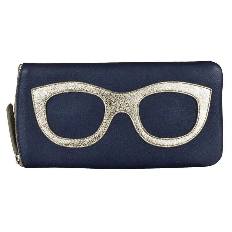 Jewn AP642 Leather Glasses Case Aegean Blue Accessories