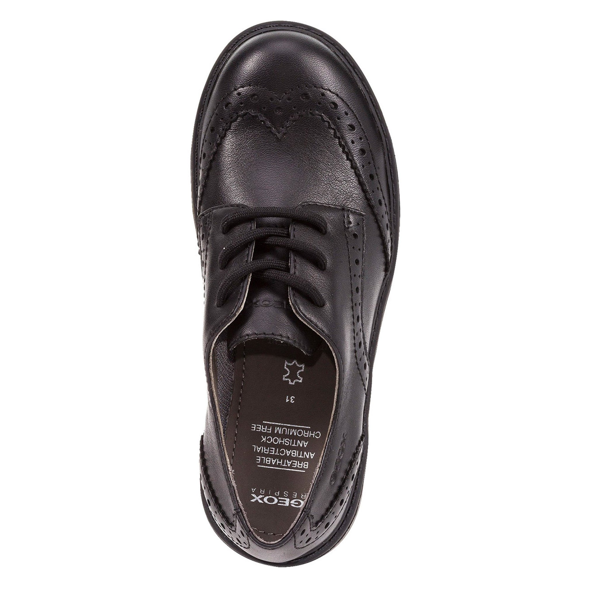 Geox J Casey G.N J6420N 00085 Black School Shoes