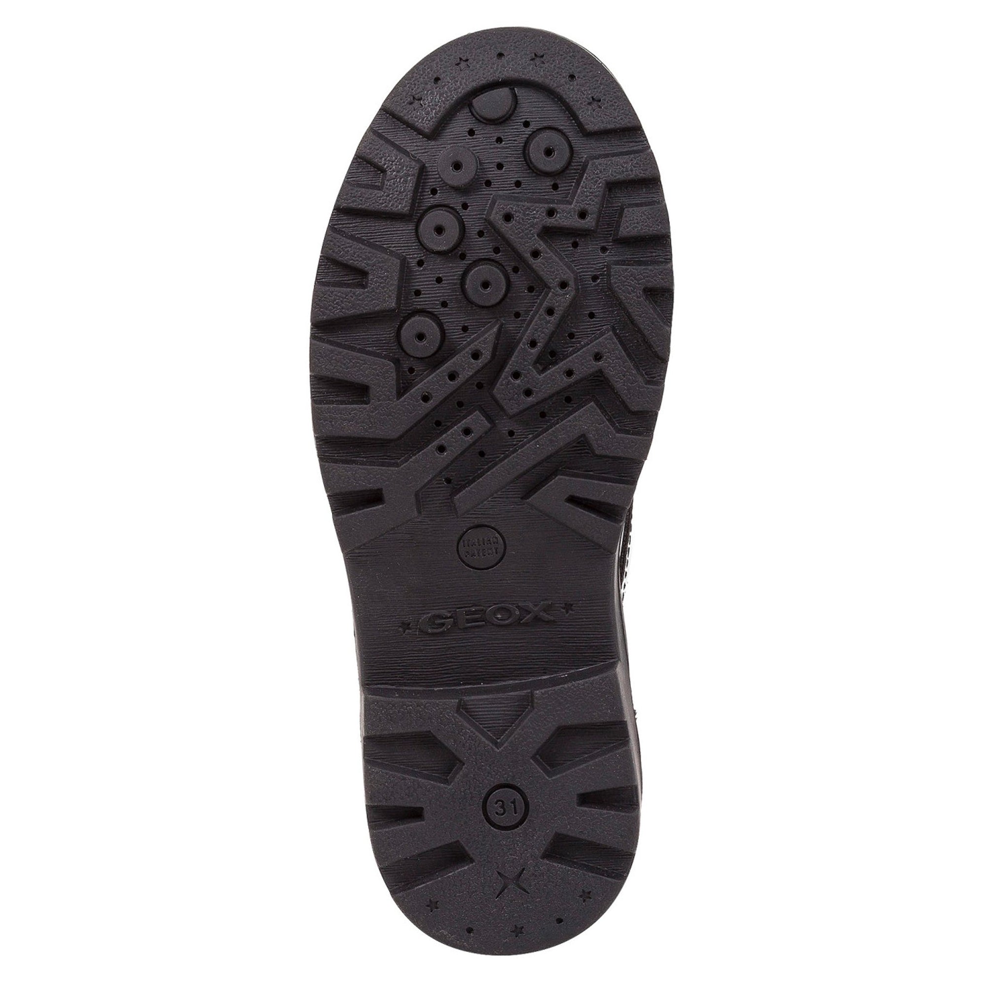 Geox Geox J Casey Lace J6420N 000HH Black Patent School Shoes Black Patent Girls