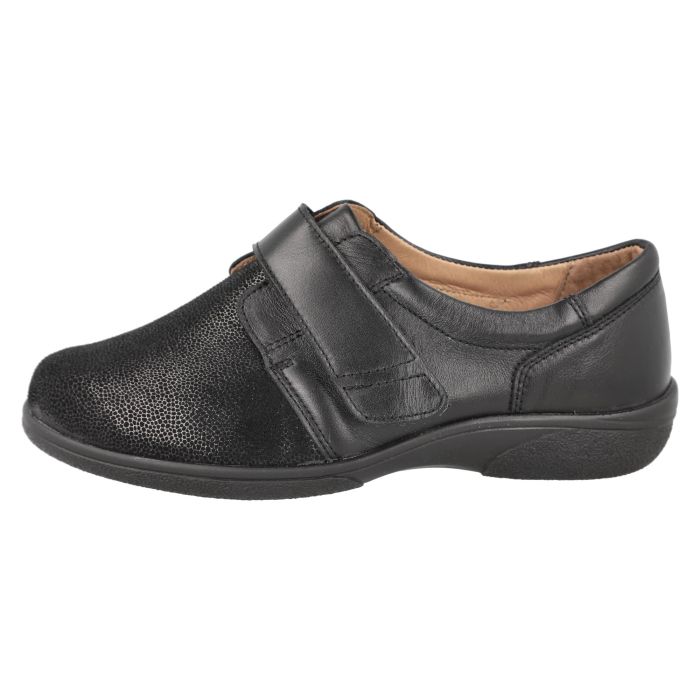 DB Shoes DB Shoes Petula 75264A 2V Black Leather & Stretch Ladies Shoe Black Ladies