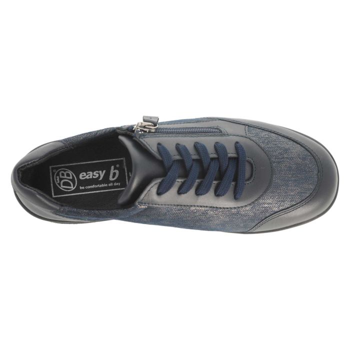 DB Shoes DB Shoes Wayfaring 75374N 2V Navy Leather & Stretch Ladies Shoe Navy Ladies