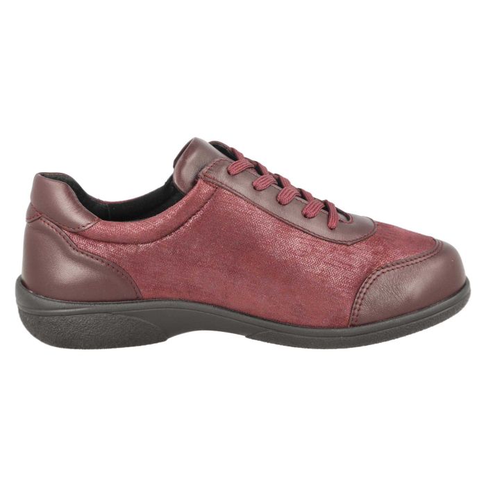 DB Shoes DB Shoes Wayfaring 75374R 6V Burgundy Leather & Stretch Ladies Shoe Burgundy Ladies