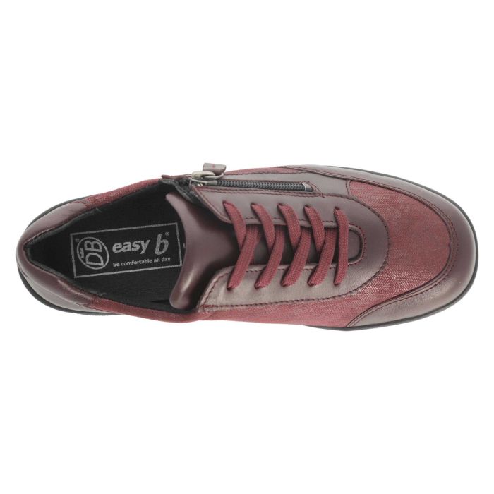 DB Shoes DB Shoes Wayfaring 75374R 6V Burgundy Leather & Stretch Ladies Shoe Burgundy Ladies
