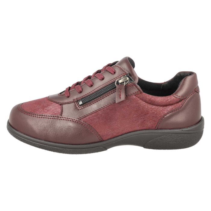 DB Shoes DB Shoes Wayfaring 75374R 6V Burgundy Leather & Stretch Ladies Shoe Burgundy Ladies