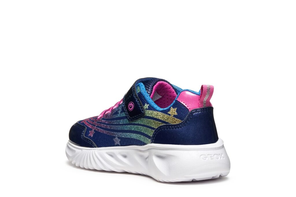 Geox Geox J Assister Girl J56E9B Blue / Multicolour Girls Trainer BLUE/MULTICOLOR Girls