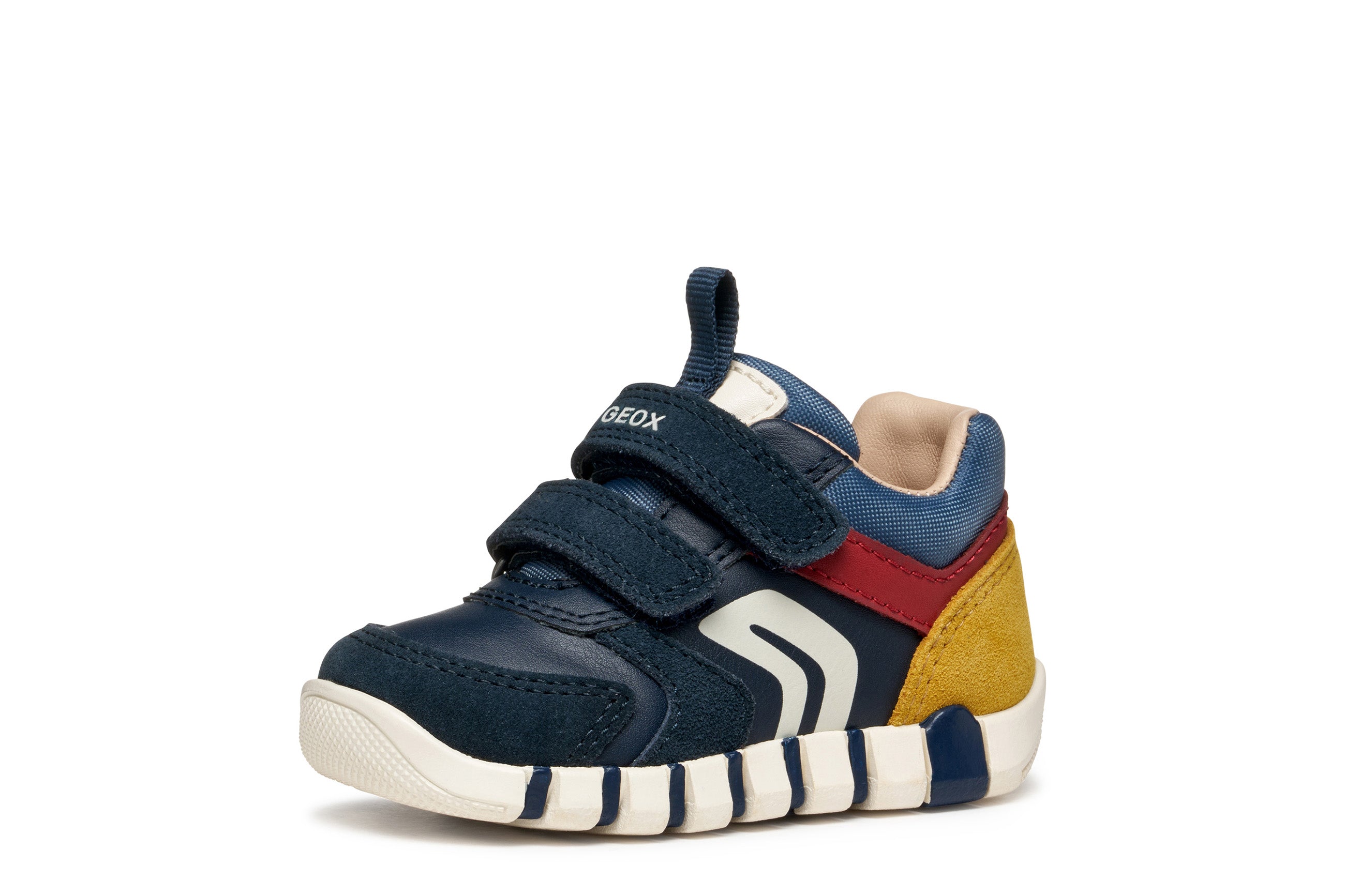 Geox Geox B Iupidoo B3555D 05422 C4244 Navy / Dark Red Boys Trainer Navy / Dk Red Boys