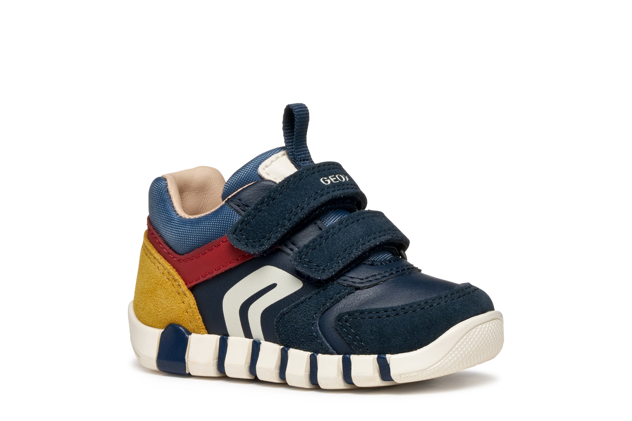 Geox Geox B Iupidoo B3555D 05422 C4244 Navy / Dark Red Boys Trainer Navy / Dk Red Boys