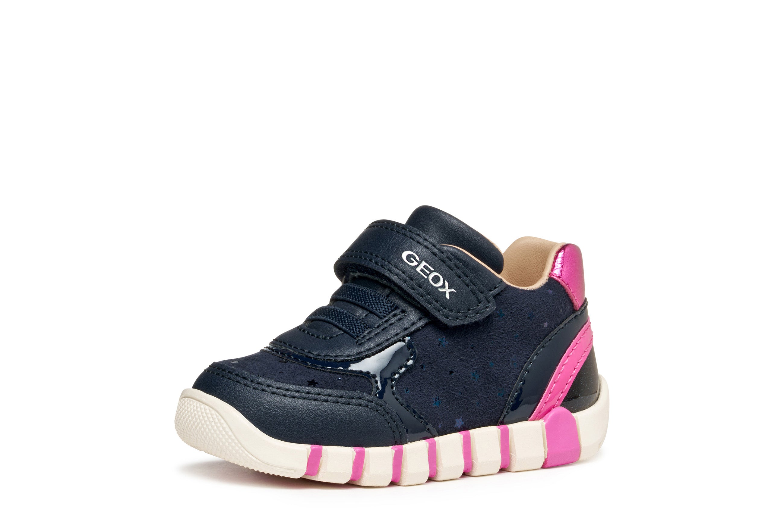 Geox Geox B IUPIDOO GIRL B5658B 0DHBC Navy / Fuchsia Girls Trainer NAVY/FUCHSIA Girls