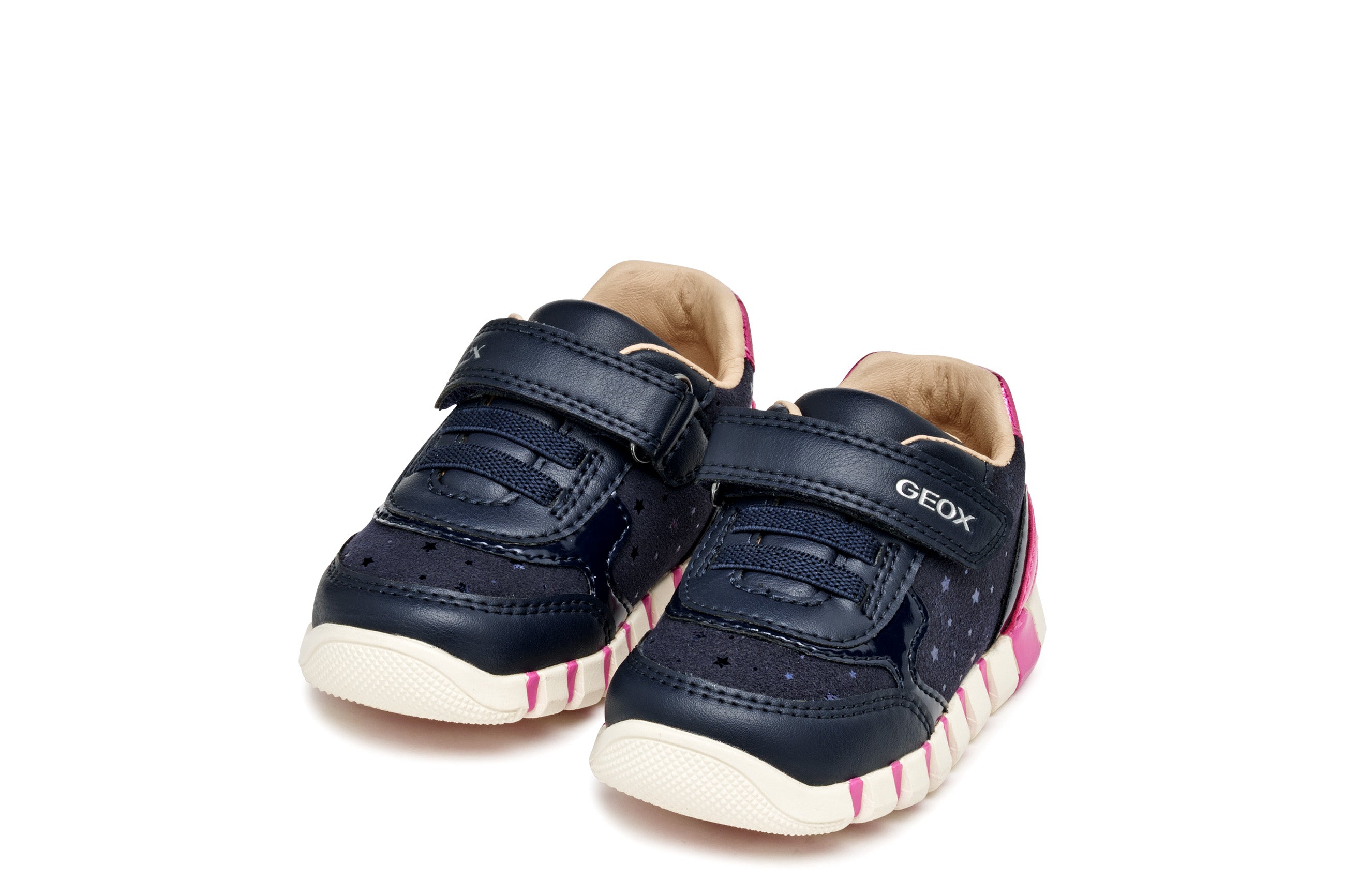 Geox Geox B IUPIDOO GIRL B5658B 0DHBC Navy / Fuchsia Girls Trainer NAVY/FUCHSIA Girls
