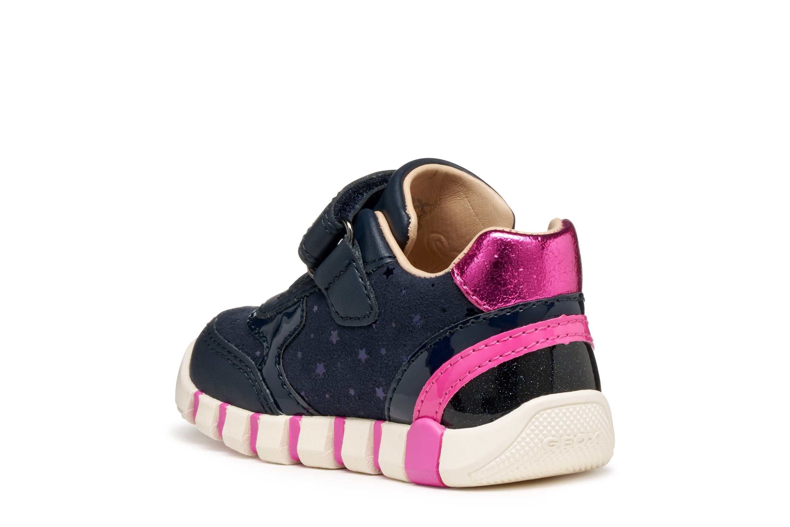 Geox Geox B IUPIDOO GIRL B5658B 0DHBC Navy / Fuchsia Girls Trainer NAVY/FUCHSIA Girls