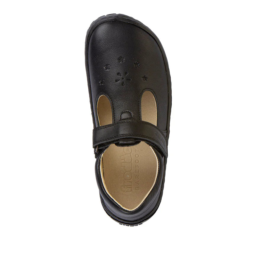 Froddo Froddo Nina T-Bar Barefoot G3130199 Black School Shoes Black Girls