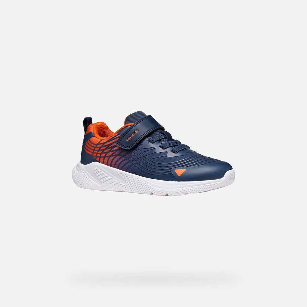 Geox J SPRINTYE B. A J66GBB 0119J C0659 Boys Navy/Orange Trainer