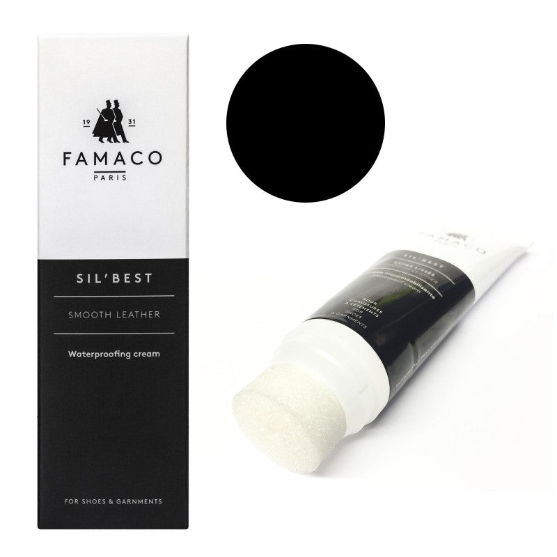 Famaco Famaco Black Noir SIL BEST Cream Tube with sponge top 75ml Black Accessories