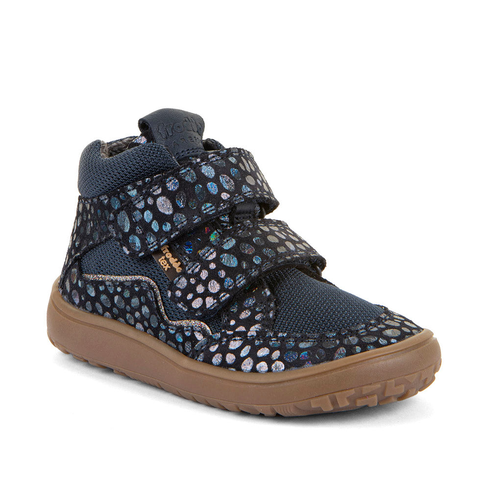 Froddo G3110266-29 Barefoot Waterproof Girls Blue Shimmer Boot