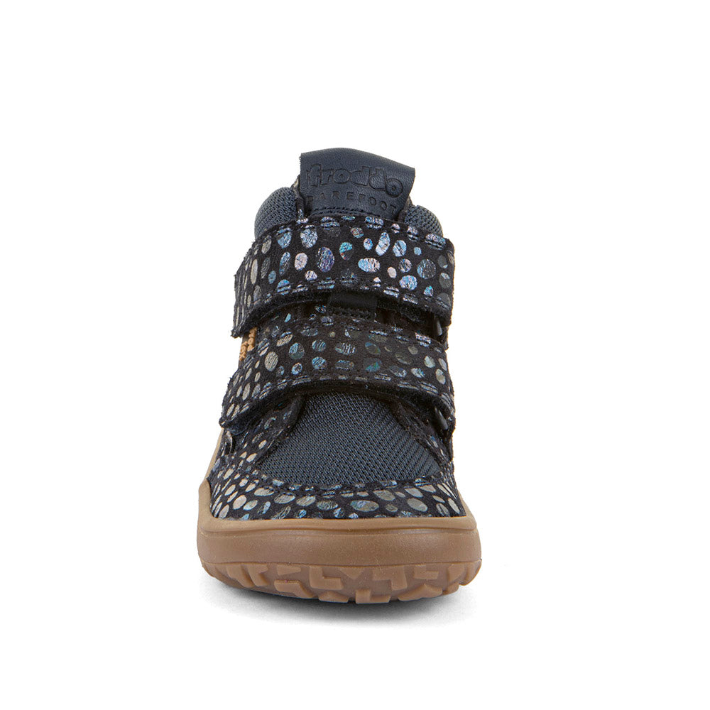 Froddo G3110266-29 Barefoot Waterproof Girls Blue Shimmer Boot