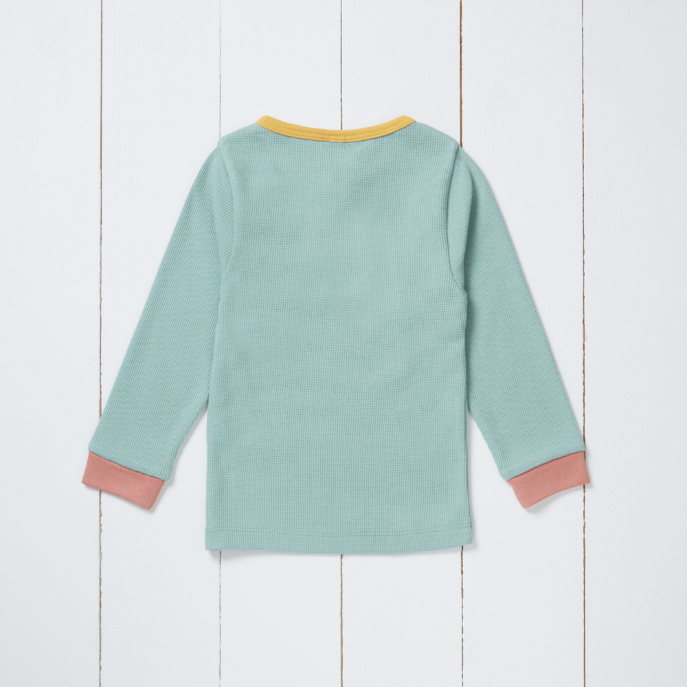 Grass & Air Grass & Air Waffle Base Layer Top GA009 Ochre Unisex