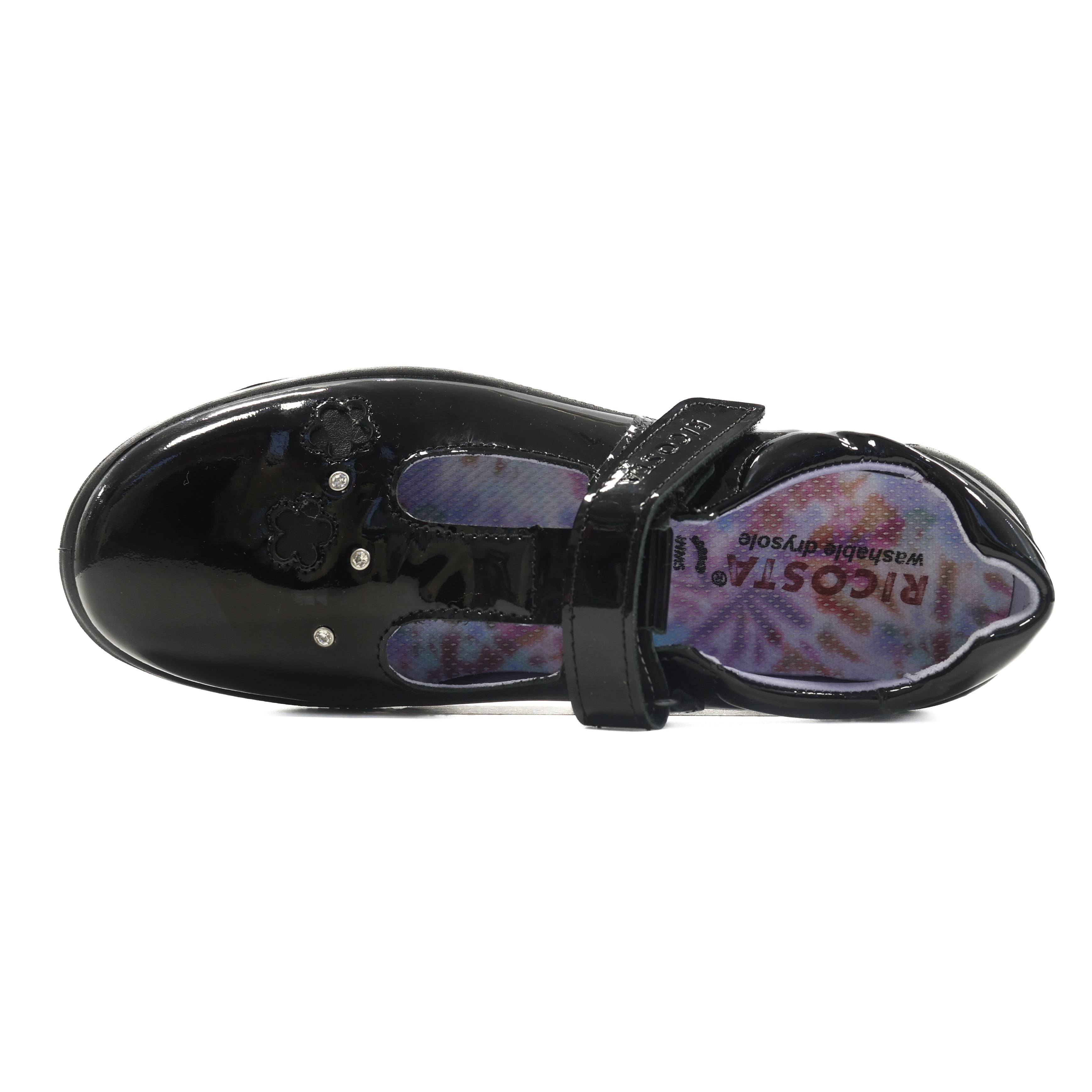 Ricosta Ricosta Leona 50 8600602/093 Black Patent School Shoes Black Girls