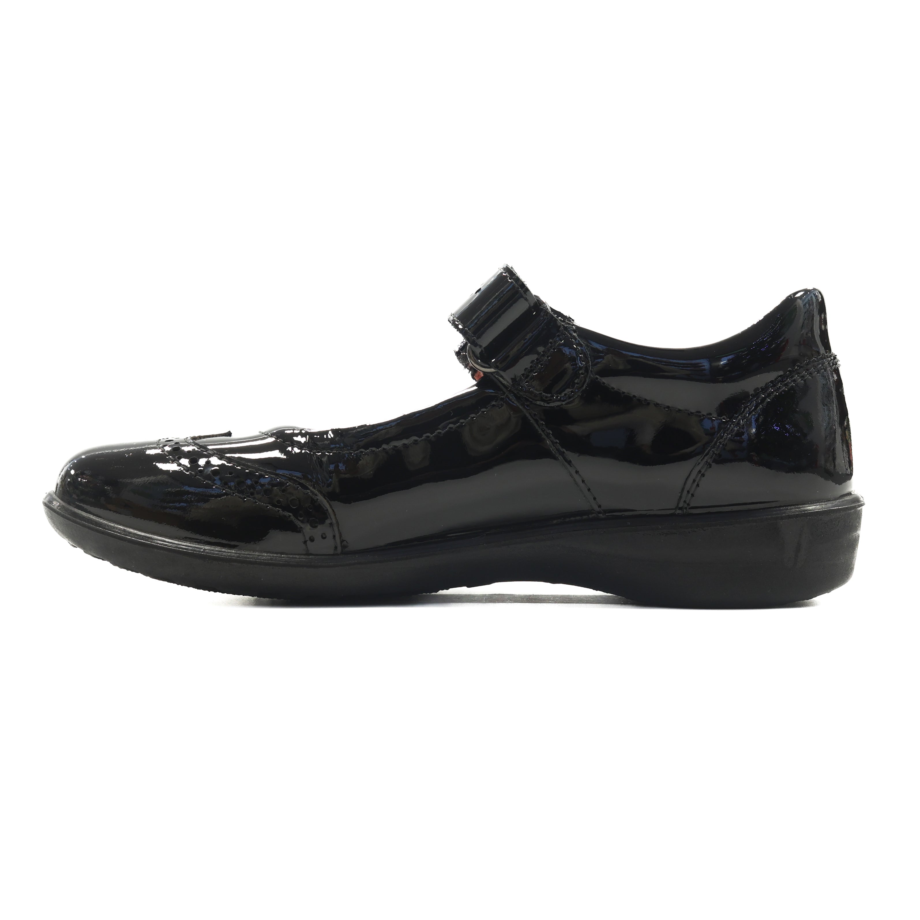 Ricosta Ricosta Beryl 50 8500402/093 Black Patent School Shoes Medium Black Girls