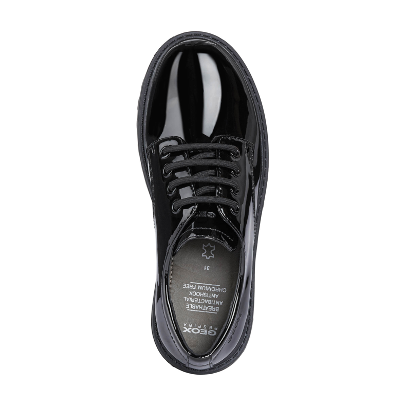 Geox Geox J Casey G.C J0420C 000HH Girls Patent School Shoes Black Patent Girls