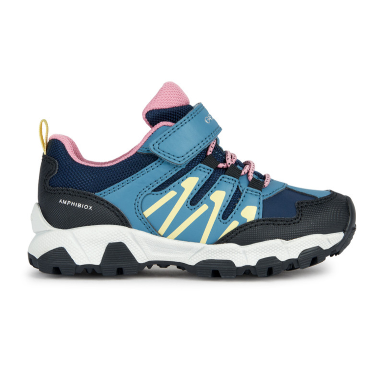 Geox Geox J Magnetar G.B ABX J264la 054Fu C4117 Girls Waterproof Trainer Avio/Fuchsia Girls