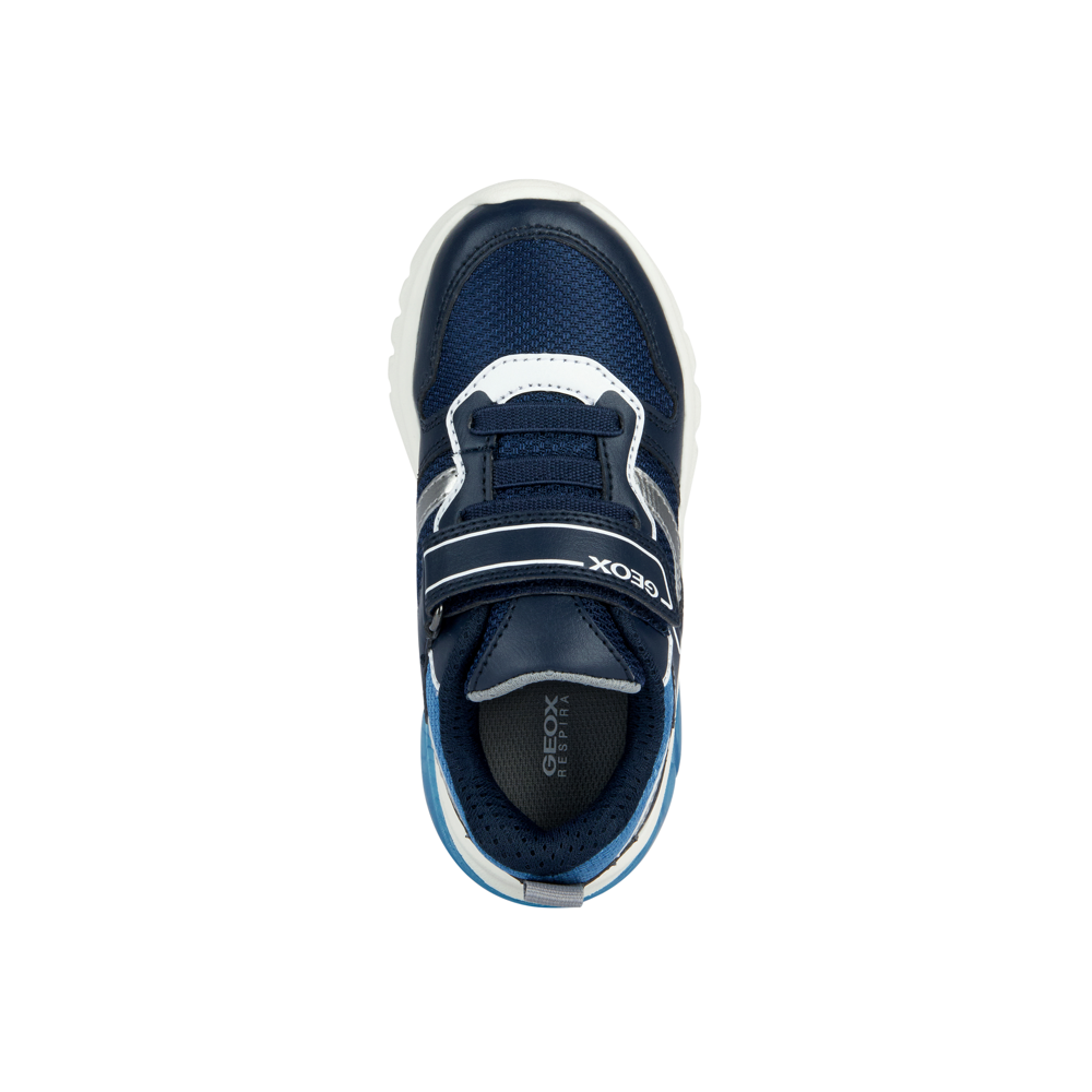 Geox Geox J Ciberdron C J36lbc 011Fe C4201 Navy/Dk Silver Boys