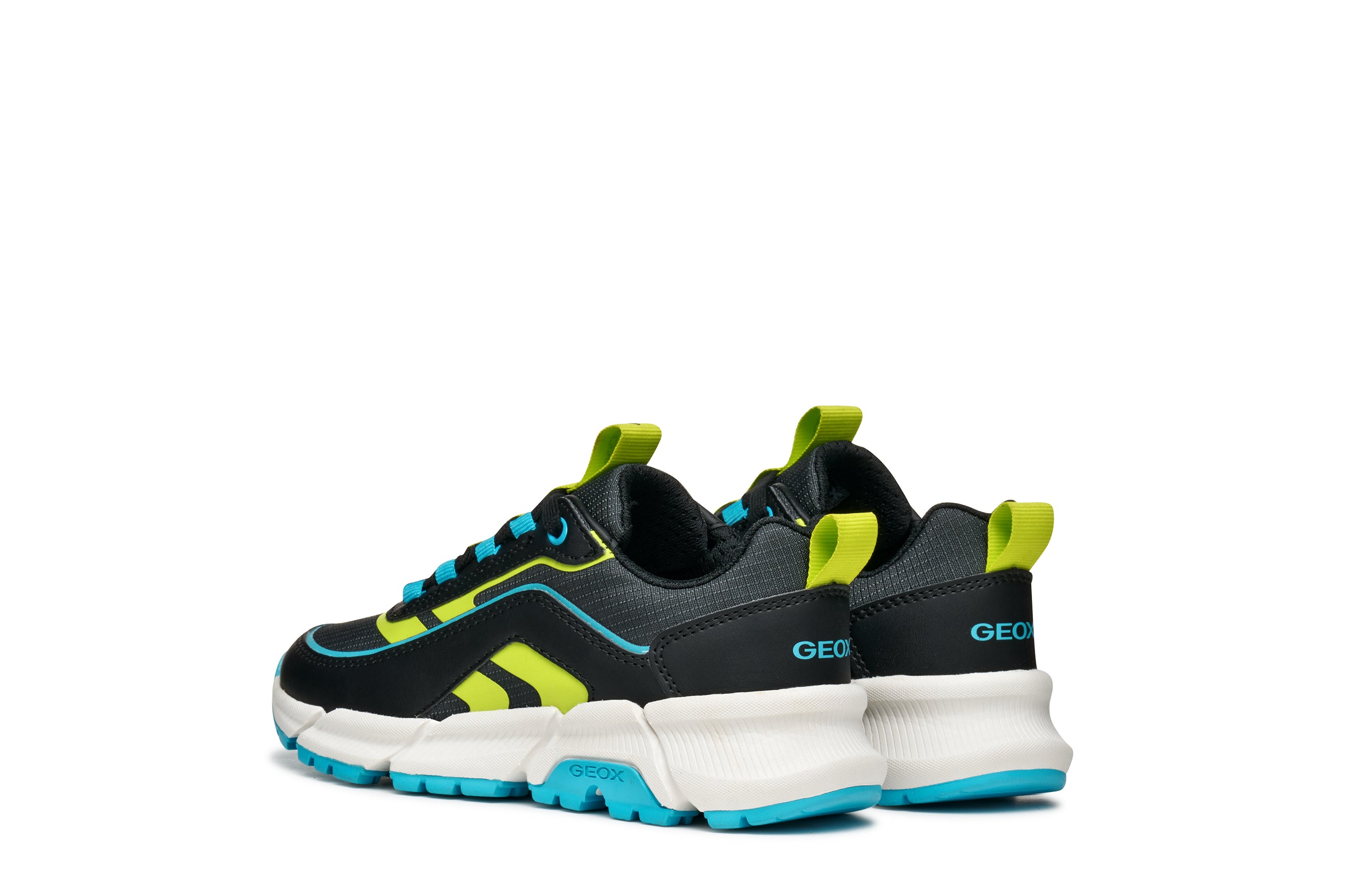 Geox Geox J FLEXYPER PLUS BOY J56MVB 0FU54 Black / Lt Blue Trainer Black / Lt Blue Boys