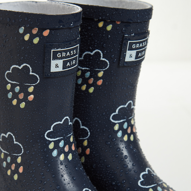 Grass & Air Grass & Air Jnr Cloud Adventure Boot w/bag GA307 Navy Unisex