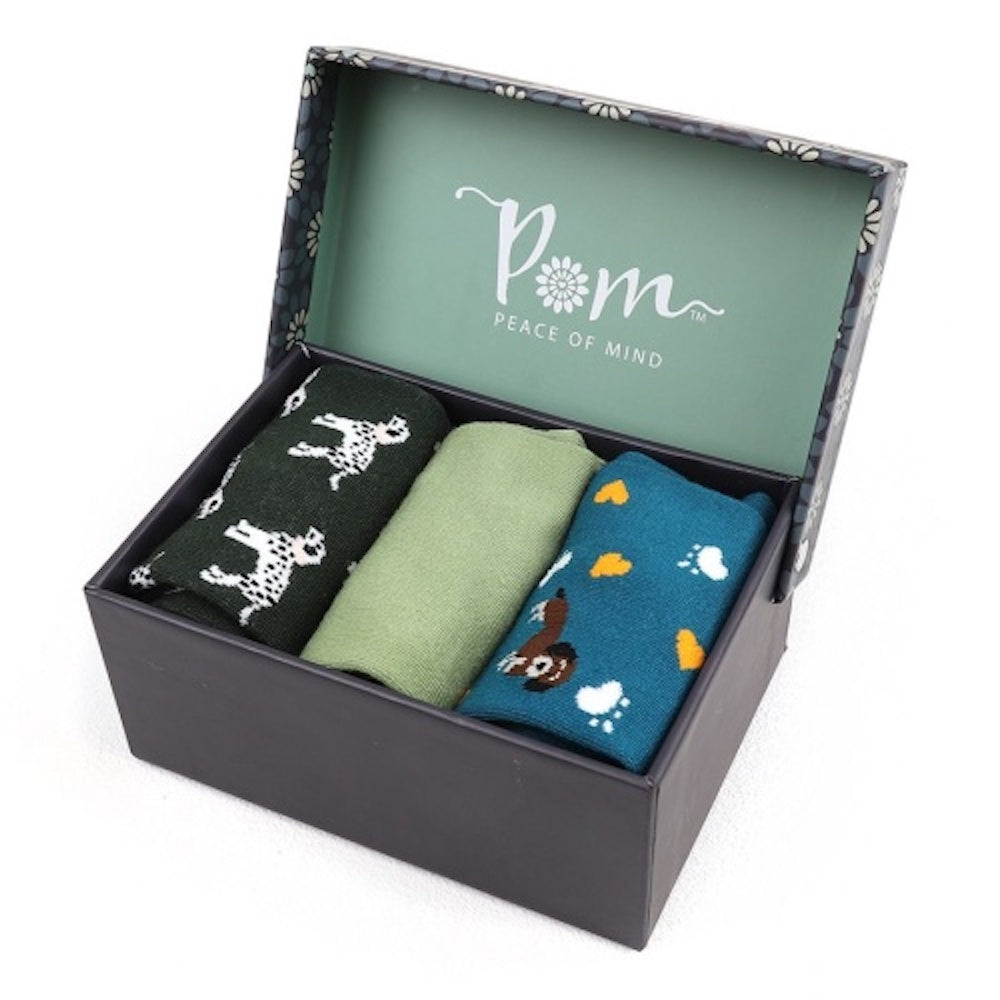 Pom Dog Mix Triple Sock Gift Box 20174