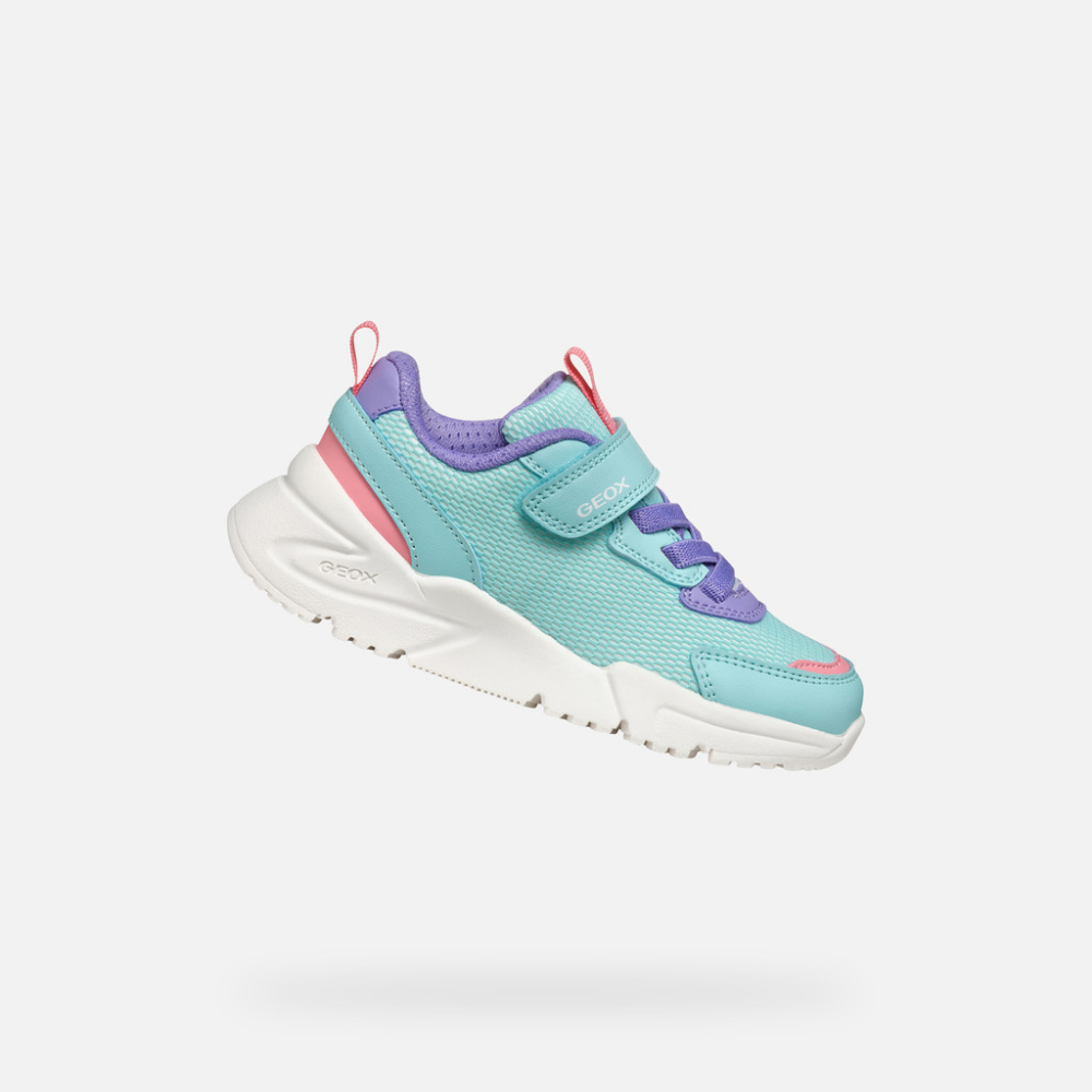 Geox Geox J Loftus A J55M2A 011BC C4A8R Aqua / Lilac Trainers Aqua / Lilac Girls