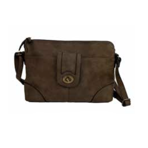 TUM53235 XBody Zip Front Tumbled Calf Turnlock Bag