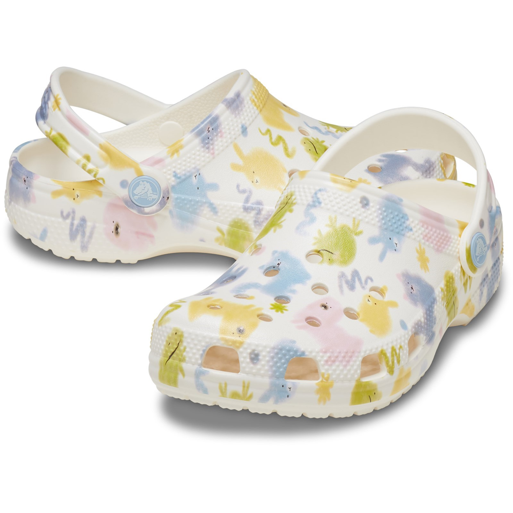 Crocs Kids Crocs Classic Graphic Toddler 41292-77318 Chalk Unisex