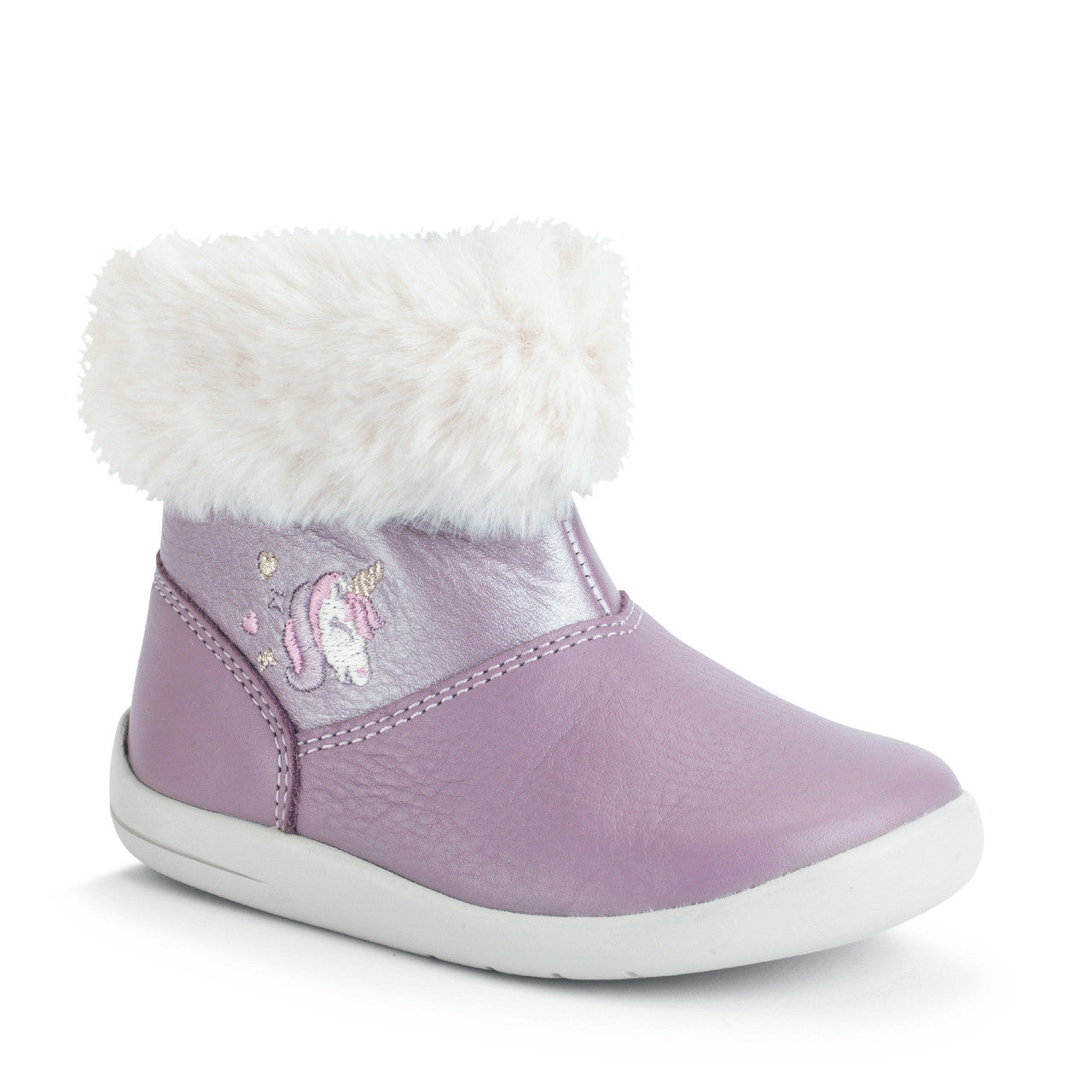 Start-rite Start-rite Flurry 0855_8 Girls Mauve First Walker Boots Maeve Girls